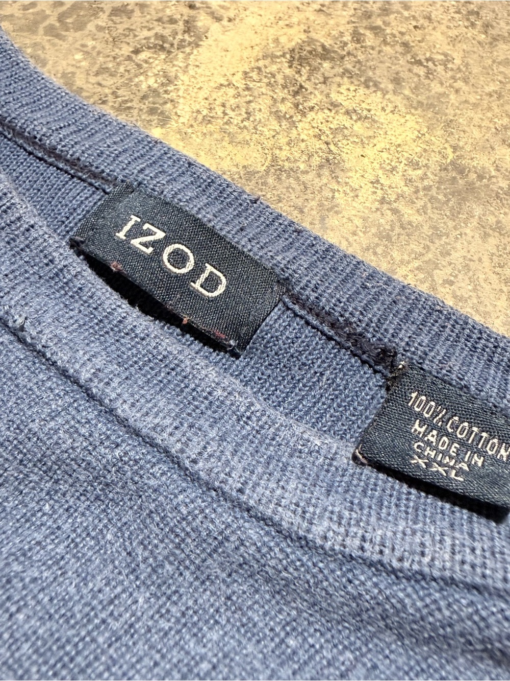 Izod vintage blue long sleeve shirt Size XXL Fits - Picture 3 of 7
